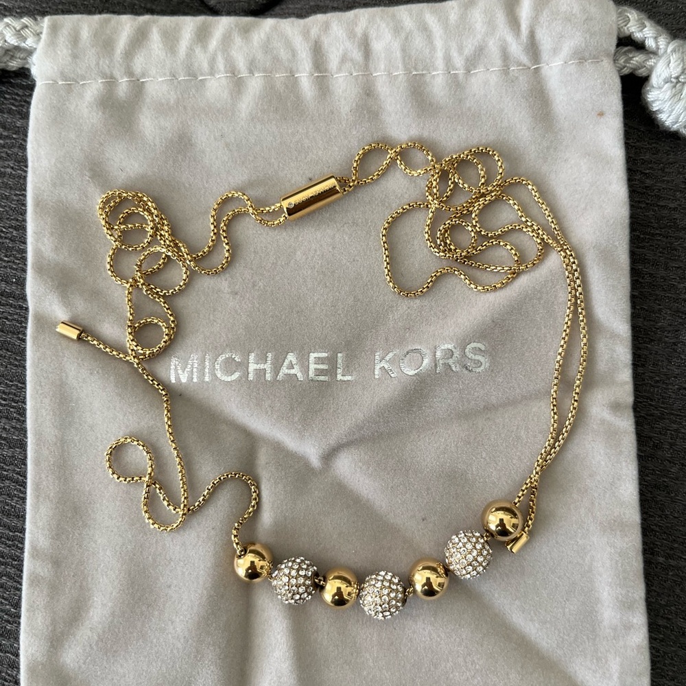 Michael Kors Gold Beaded Long Necklace😍😍😍